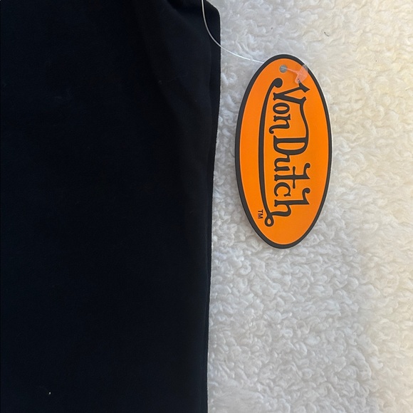 Von Dutch Black Tee with emerald green Logo - Picture 4 of 5